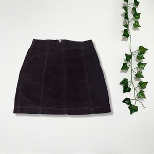 free people black mini skirt